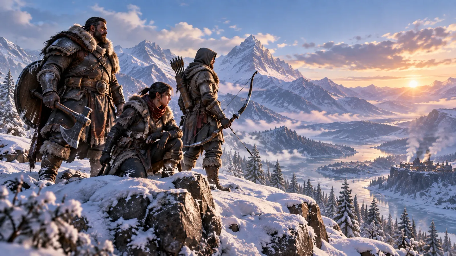 A lineup of Whiteout Survival heroes representing the game's Infantry, Lancer, and Marksman troop classes